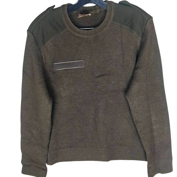 Vintage French Army Surplus Military Wool Sweater STV Valenciennes 1988 96 M Med - Picture 1 of 7